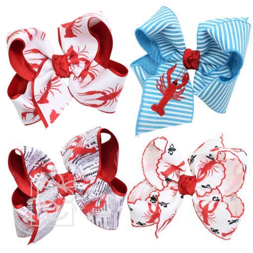 Newspaper and Crawfish Hair Bows | Beyond Creation