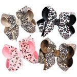 Layered Leopard Print Patterned Bow