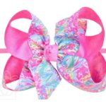 1/4" PANTYHOSE HEADBAND WITH 5.5" HUGE LILLY BOW