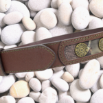 Leather Bullet Belt with Camo