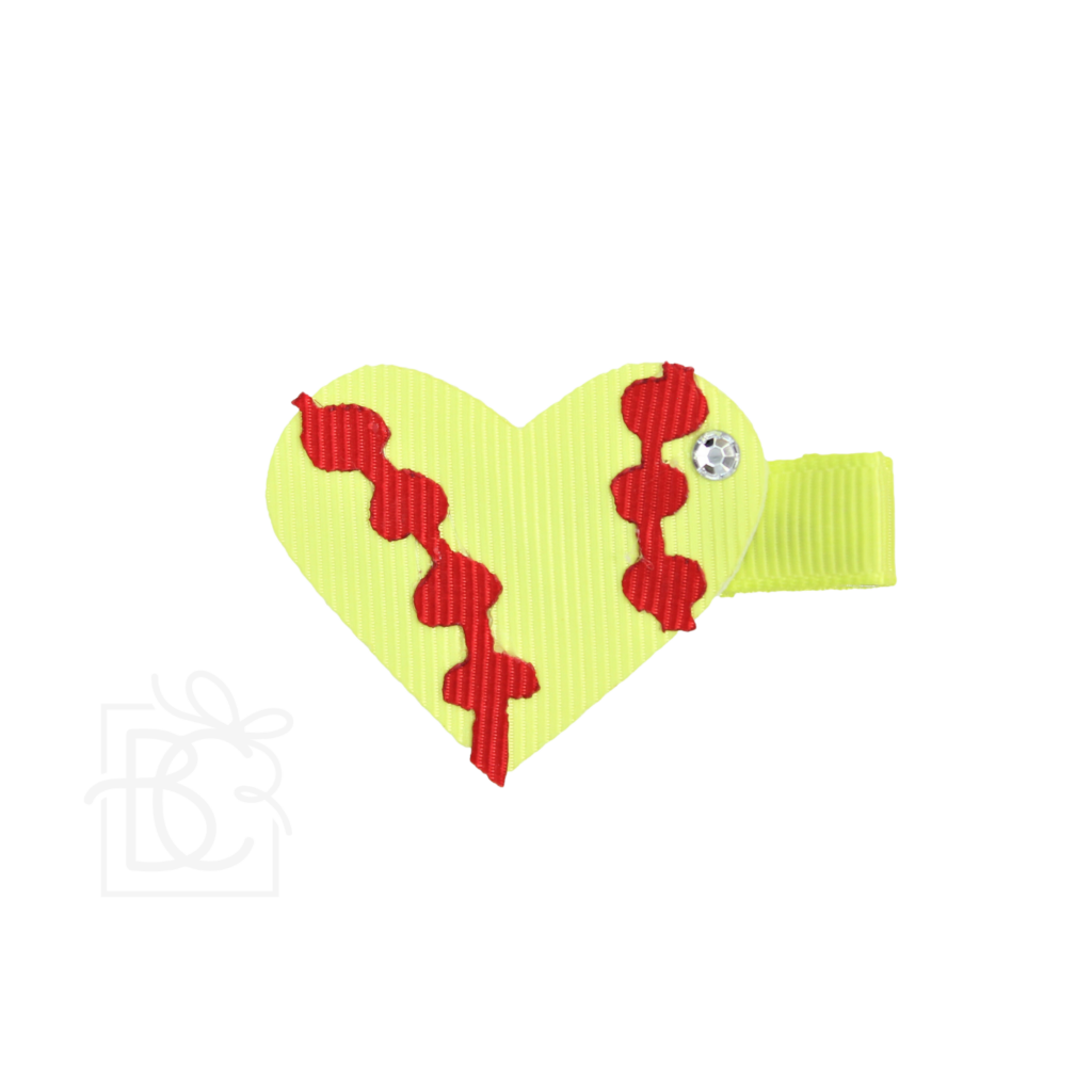 Softball Heart Hair Clip Hair Bows And Accessories softball-heart-hair-clip-hair-bows-and-accessories