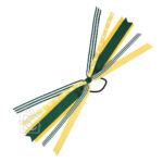 Streamer 7" Long On Pony-O (Forest Green & Yellow Gold)