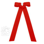 3.5" Two Tone Flat Bow w/ 7" Streamers (Red/White)
