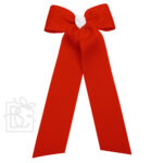 4.5" Two Tone Flat Bow w/ 7" Streamers (Red/White)