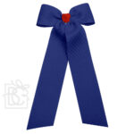 4.5" Two Tone Flat Bow w/ 7" Streamers (Red/Navy)