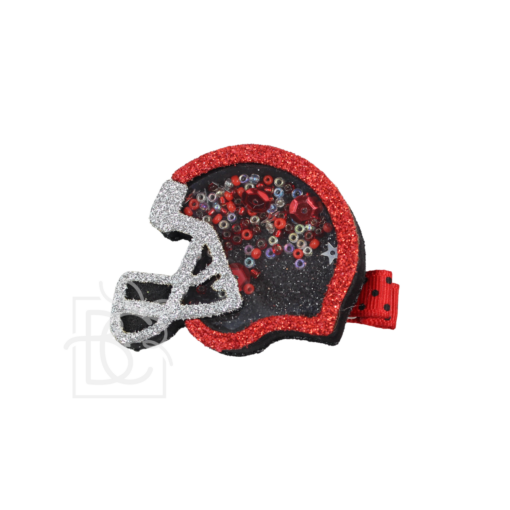 Helmet Glitter Shaker Hair Clip (Red and Black) | Beyond Creation