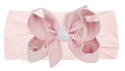 Wide Nylon Headband with Crochet Edge Hair Bow | Beyond Creation