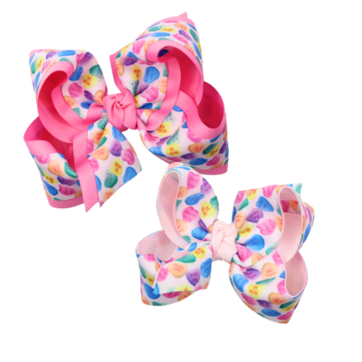 VALENTINE'S DAY CANDY HEART HAIR BOW | Beyond Creation