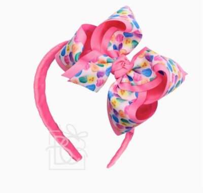 HARD HEADBAND W/ 5.5" HUGE LAYERED CANDY HEART HAIR BOW | Beyond Creation