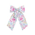 4.5" Large Backpack School Hair Bow w/ Tails