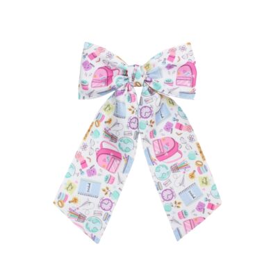 4.5" Large Backpack School Hair Bow w/ Tails | Beyond Creation