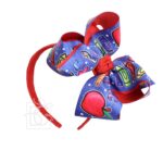 3.4" Hard Headband W/ 5.5" Huge School Layered Hair Bow