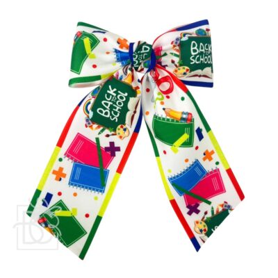 4.5" Large New Back to School Hair Bow w/ Tails | Beyond Creation