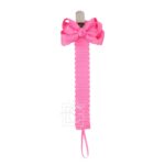 Hot Pink Scalloped Pacifier Clip