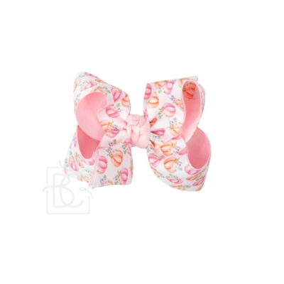 Layered Pastel Pumpkin Bow on Alligator Clip | Beyond Creation
