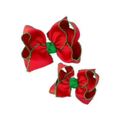 Grinch Print Hair Bow on Alligator Clip | Beyond Creation