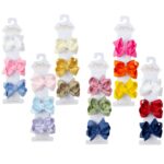 3" Small Scalloped Bows on Snap Clip (Set of 3)