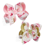 Ballet Shoe Print Hair Bow on Alligator Clip