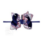 1/4" Pantyhose Nylon Headband W/ 4.5" Large Starburst Firework Hair Bow