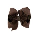 Embossed Brown Hair Bow