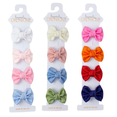 2" Toddler Anne Bows On Snap Clip (Set of 4) | Beyond Creation